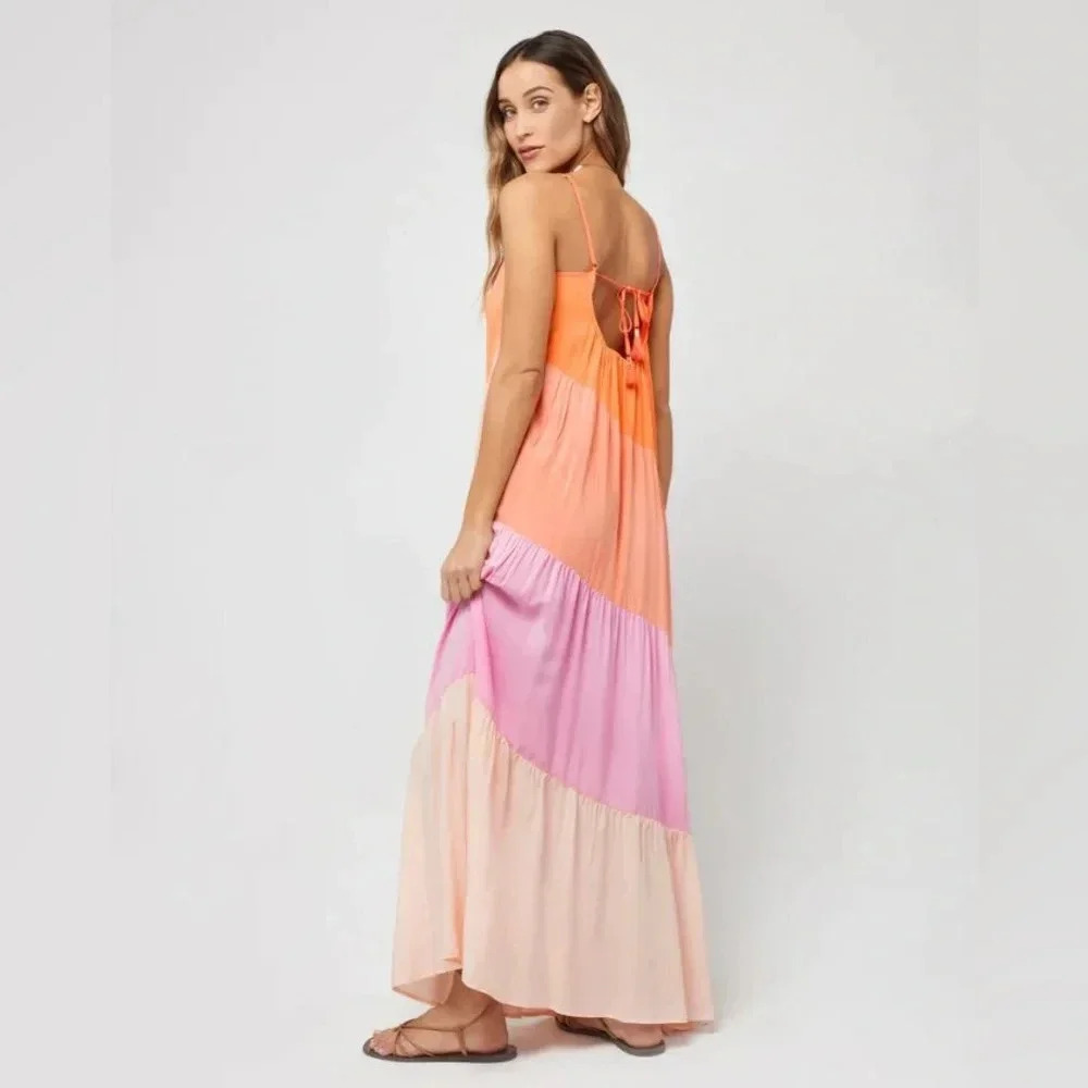 L*Space Leona Dress, peche punch - Picture 5 of 9